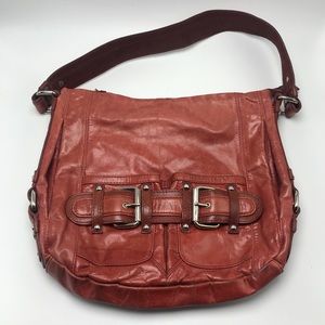 Tano Distressed Leather Shoulder Bag